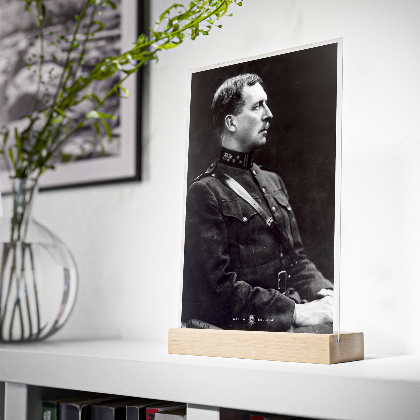 Acrylic Plate "Albert 1" with Wooden Stand
