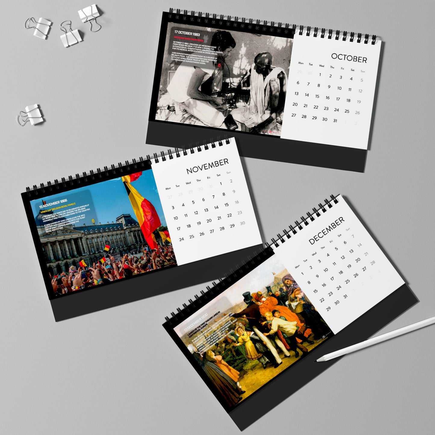 Historical Desk Calendar (2025)