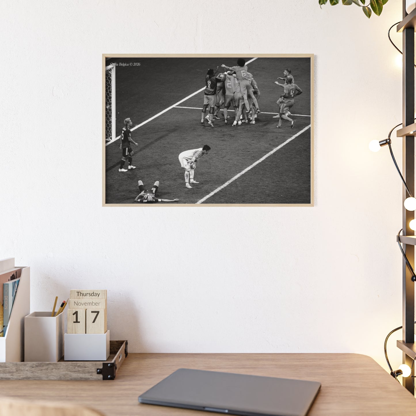 Belgium vs Japan - Gallia Belgica Posters (Wooden Frame)