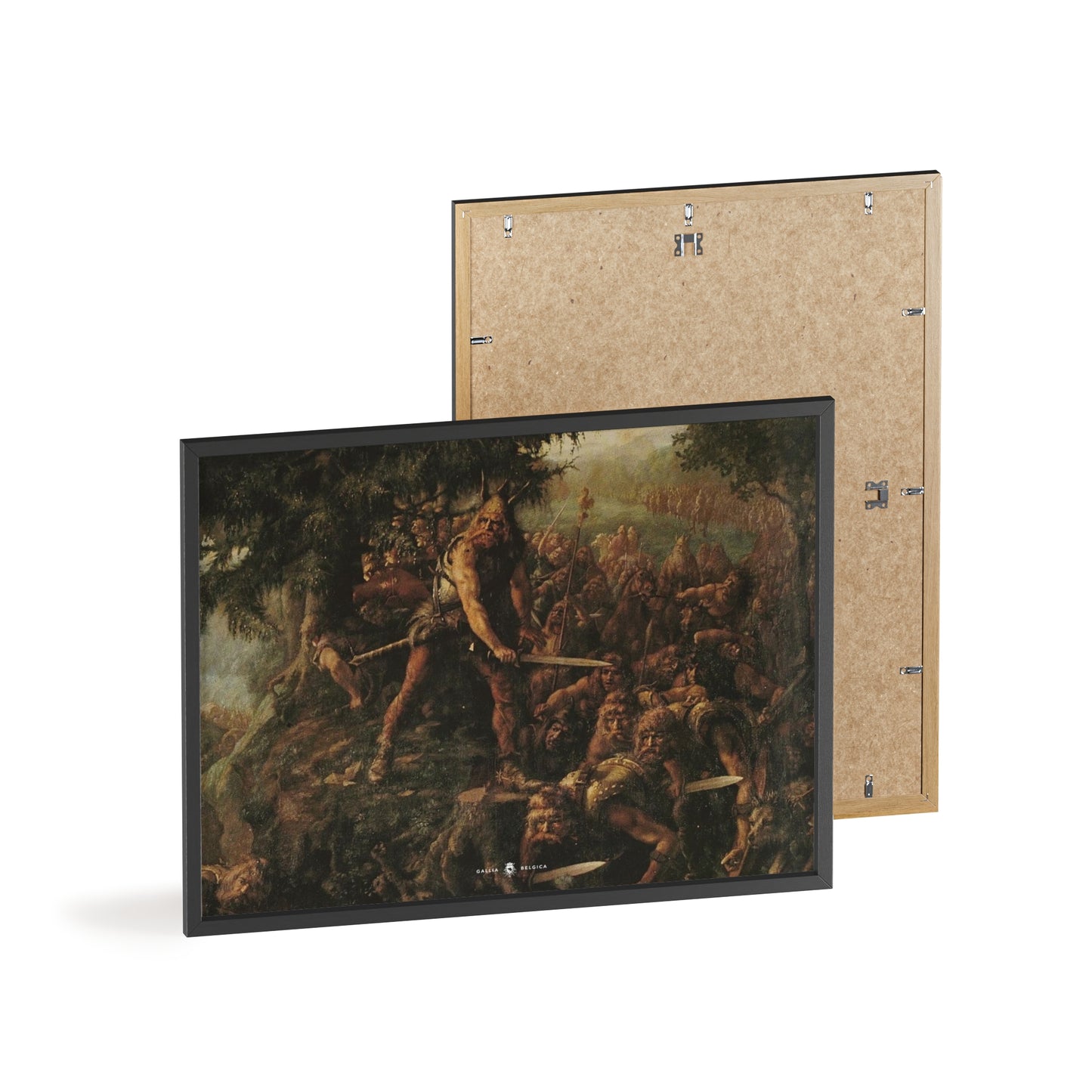 Ambiorix vs Caesar - Gallia Belgica Posters (Wooden Frame)