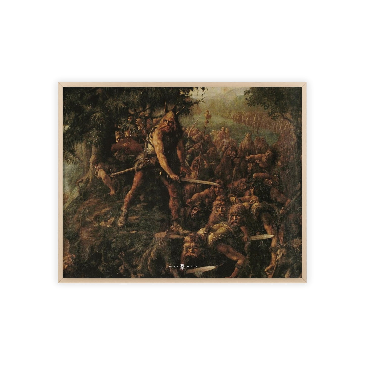 Ambiorix vs Caesar - Gallia Belgica Posters (Wooden Frame)
