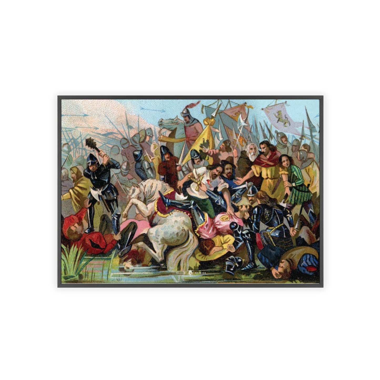 Battle of the Golden Spurs - Gallia Belgica Posters (Wooden Frame)