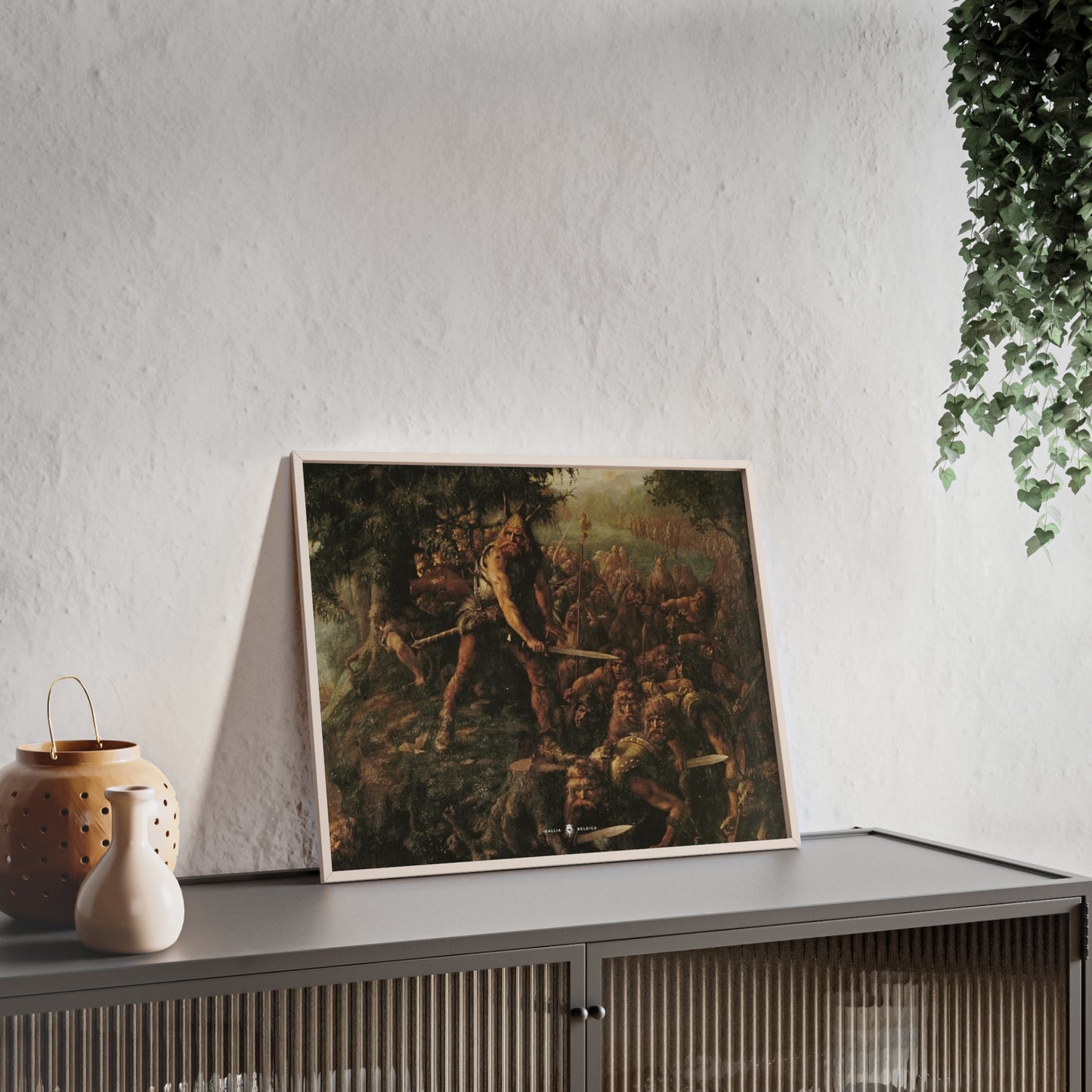 Ambiorix vs Caesar - Gallia Belgica Posters (Wooden Frame)