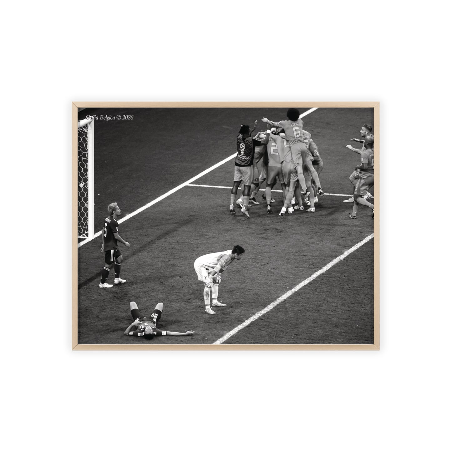 Belgium vs Japan - Gallia Belgica Posters (Wooden Frame)