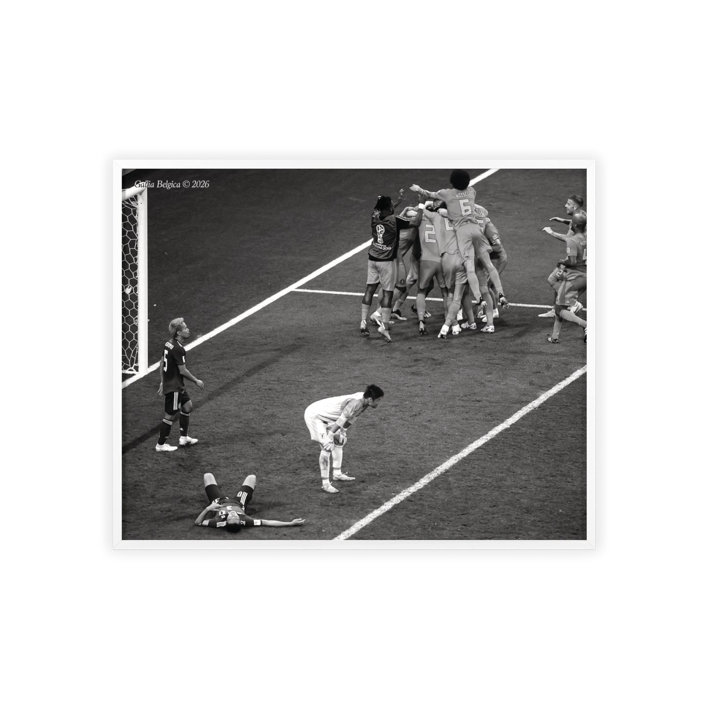 Belgium vs Japan - Gallia Belgica Posters (Wooden Frame)