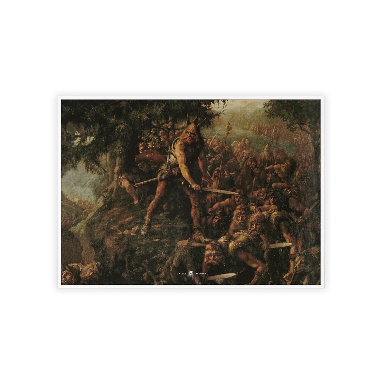 Ambiorix vs Caesar - Gallia Belgica Posters (Wooden Frame)