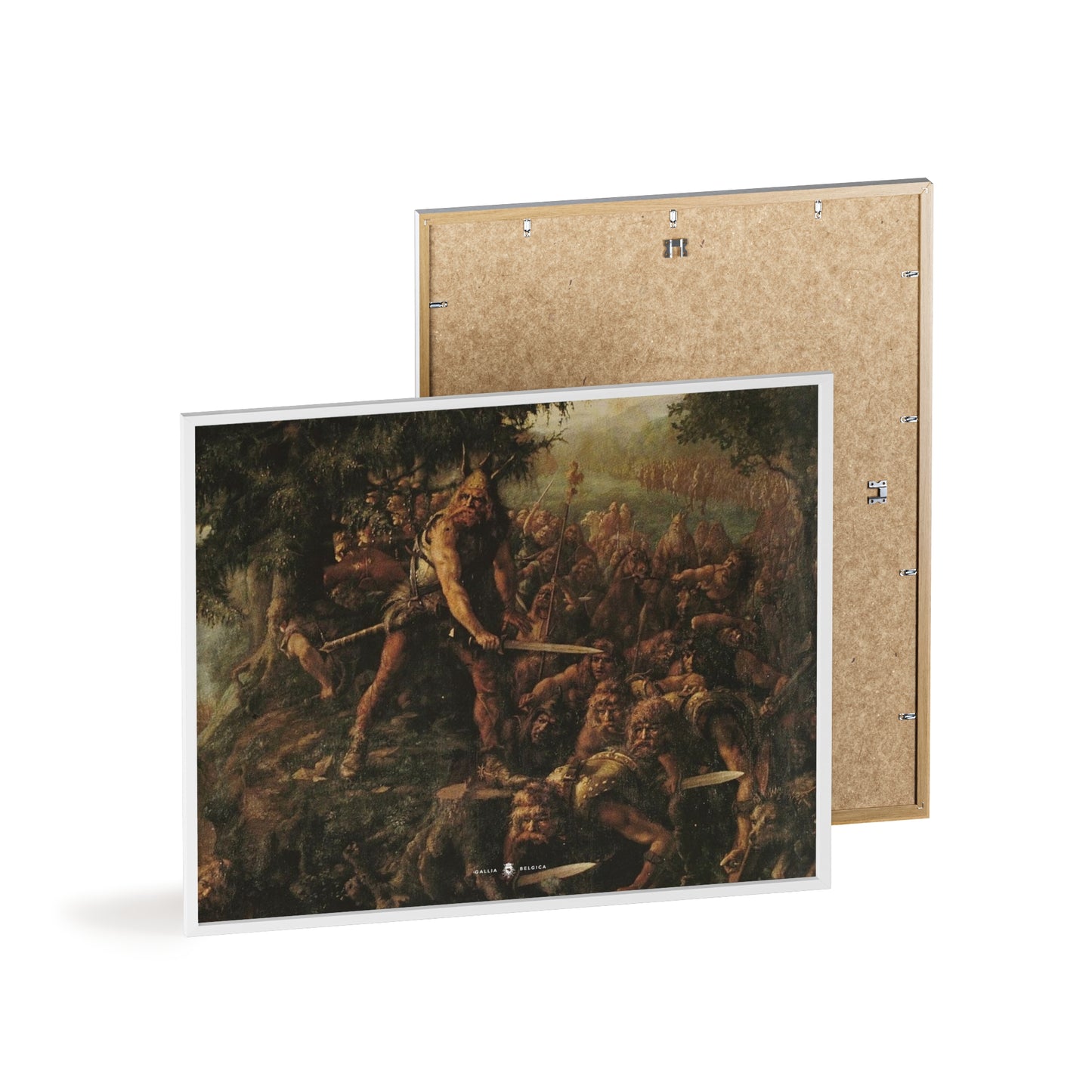 Ambiorix vs Caesar - Gallia Belgica Posters (Wooden Frame)