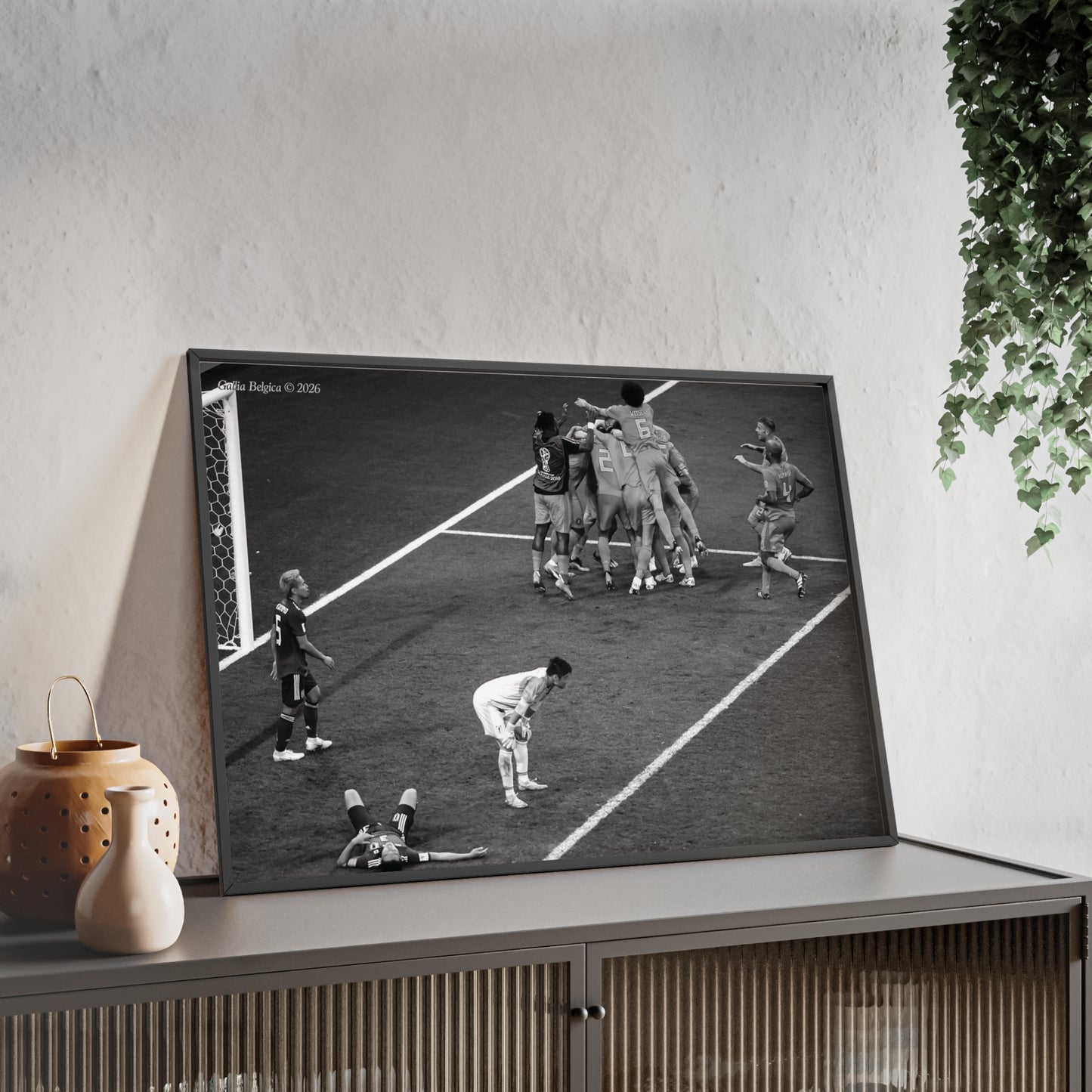 Belgium vs Japan - Gallia Belgica Posters (Wooden Frame)