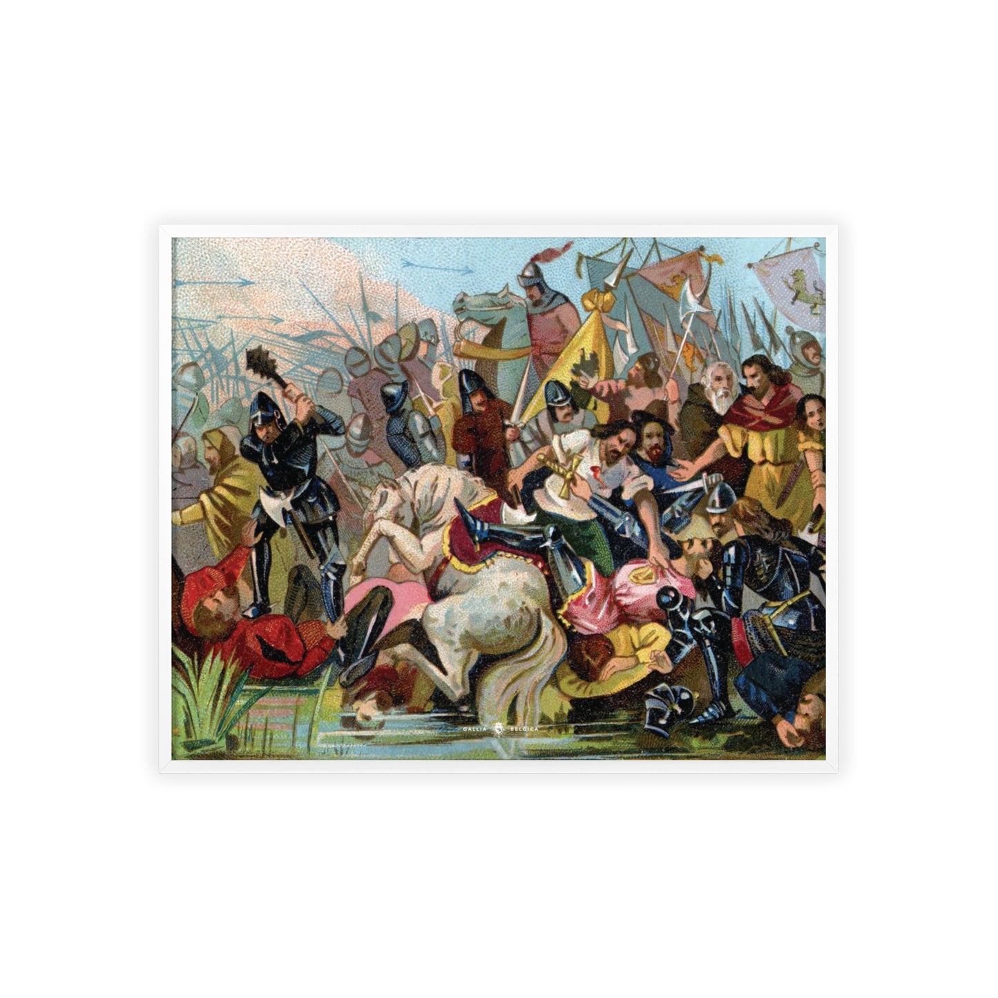 Battle of the Golden Spurs - Gallia Belgica Posters (Wooden Frame)