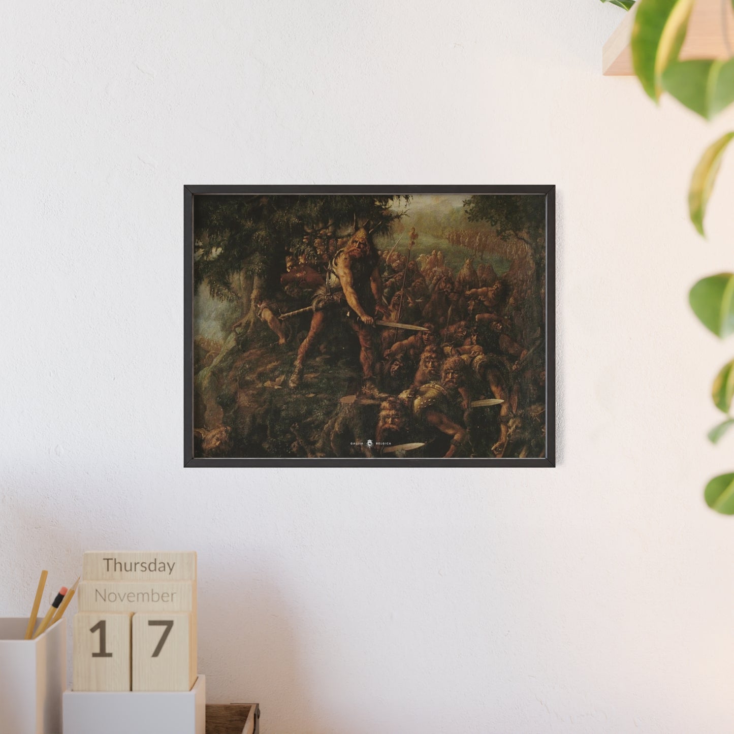 Ambiorix vs Caesar - Gallia Belgica Posters (Wooden Frame)