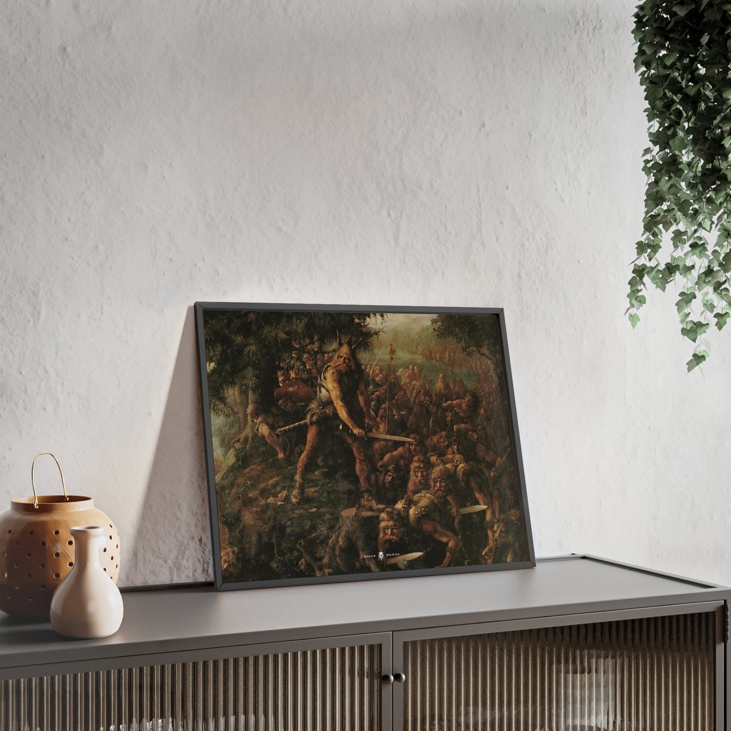 Ambiorix vs Caesar - Gallia Belgica Posters (Wooden Frame)