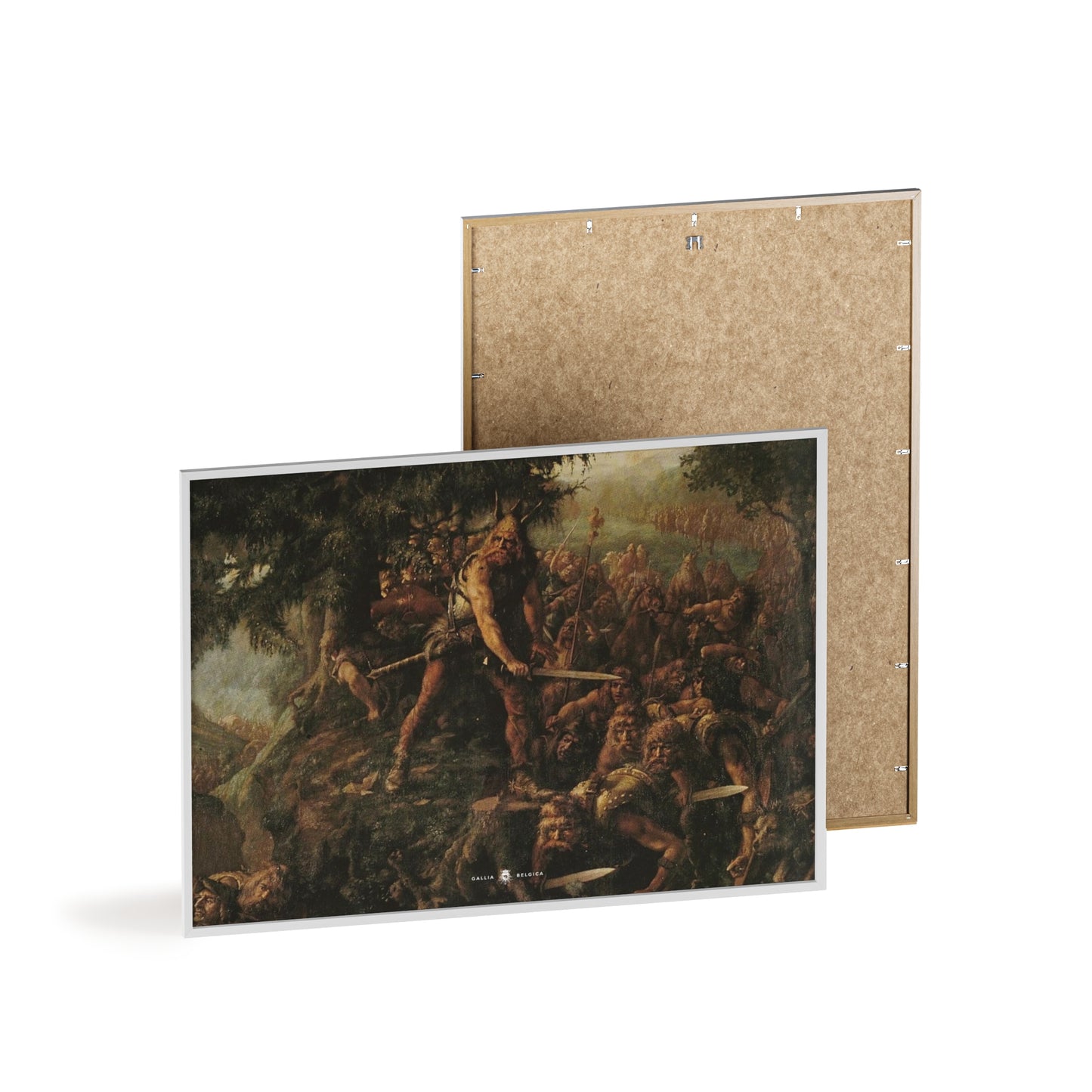 Ambiorix vs Caesar - Gallia Belgica Posters (Wooden Frame)