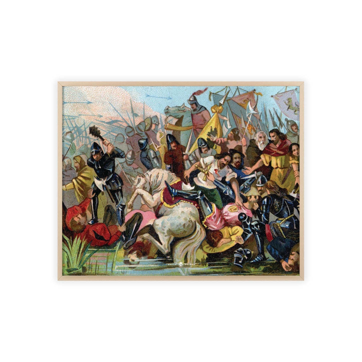 Battle of the Golden Spurs - Gallia Belgica Posters (Wooden Frame)