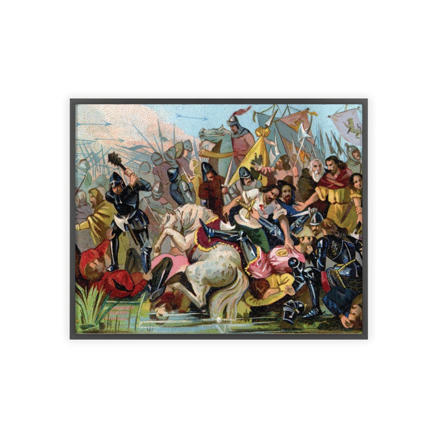 Battle of the Golden Spurs - Gallia Belgica Posters (Wooden Frame)