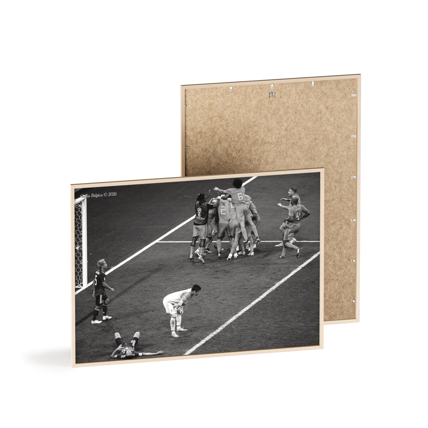 Belgium vs Japan - Gallia Belgica Posters (Wooden Frame)