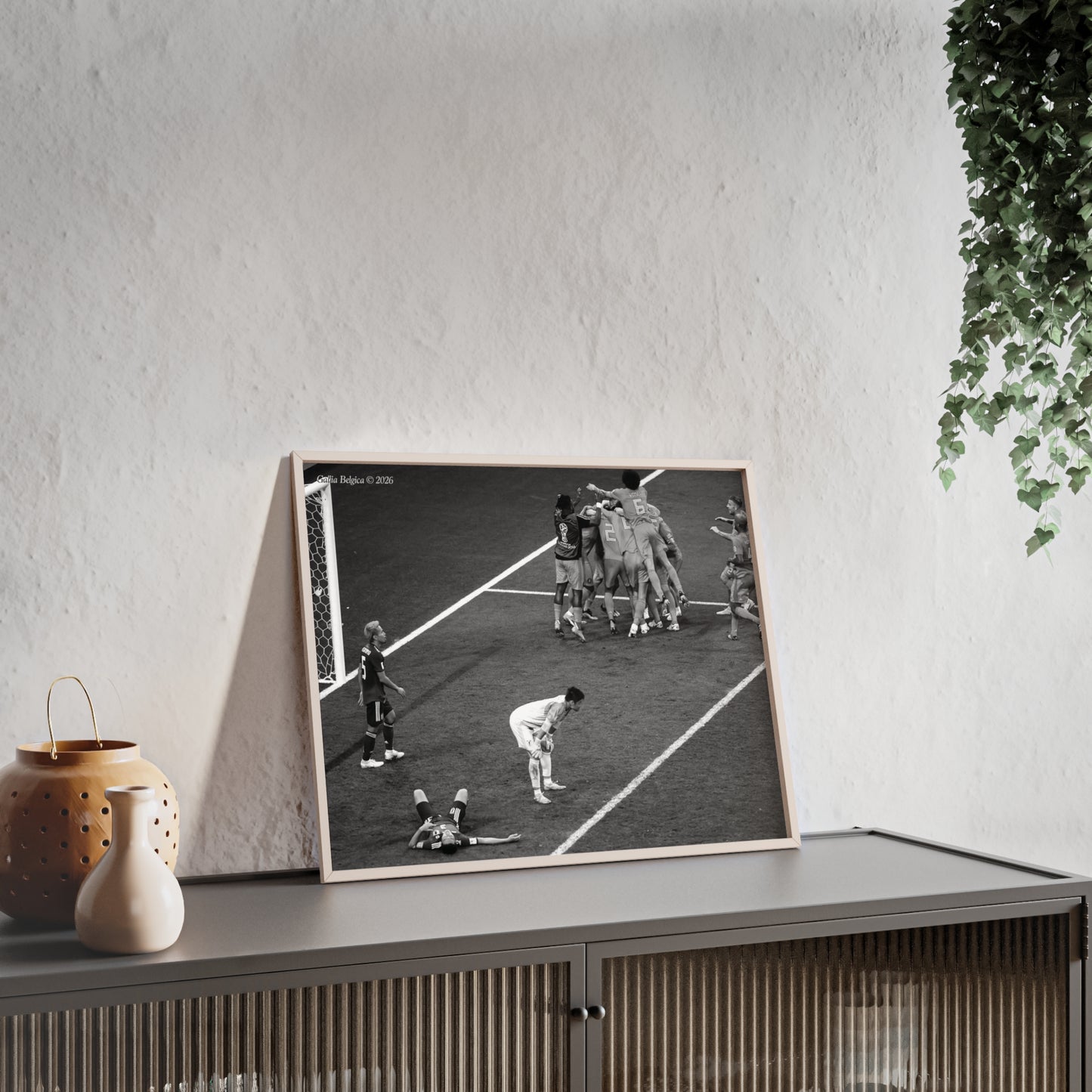 Belgium vs Japan - Gallia Belgica Posters (Wooden Frame)
