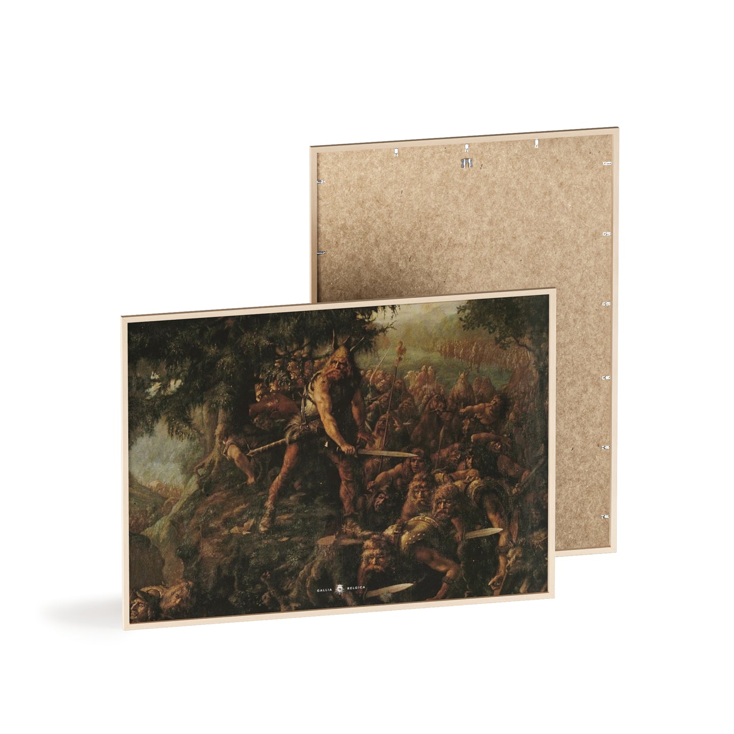 Ambiorix vs Caesar - Gallia Belgica Posters (Wooden Frame)