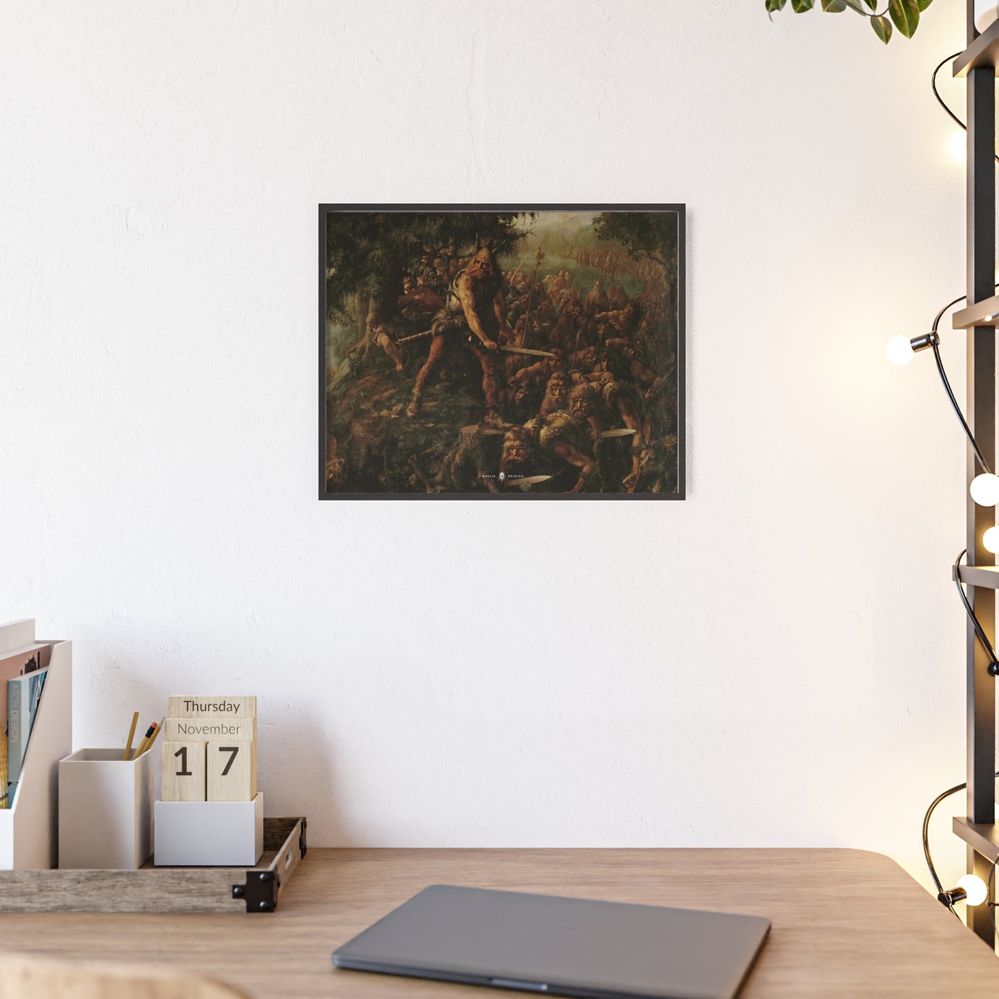 Ambiorix vs Caesar - Gallia Belgica Posters (Wooden Frame)