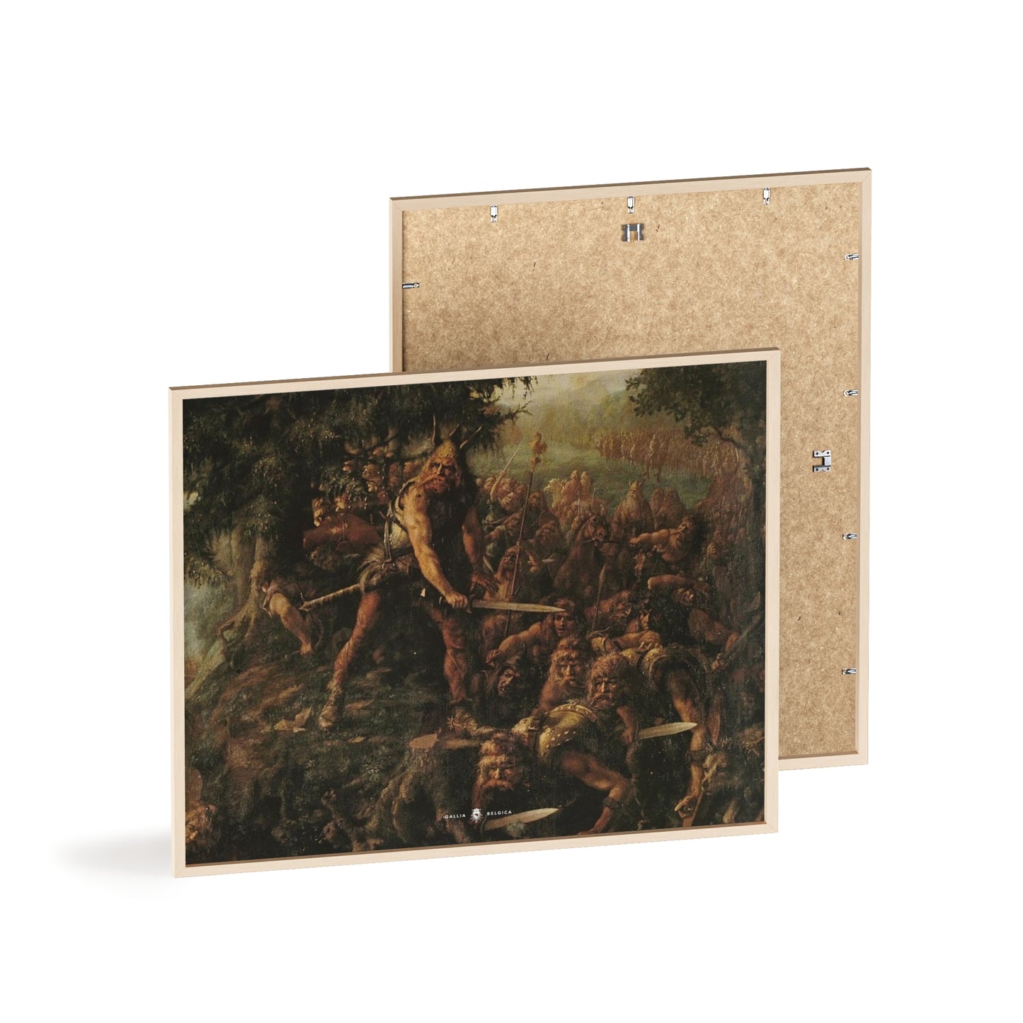 Ambiorix vs Caesar - Gallia Belgica Posters (Wooden Frame)