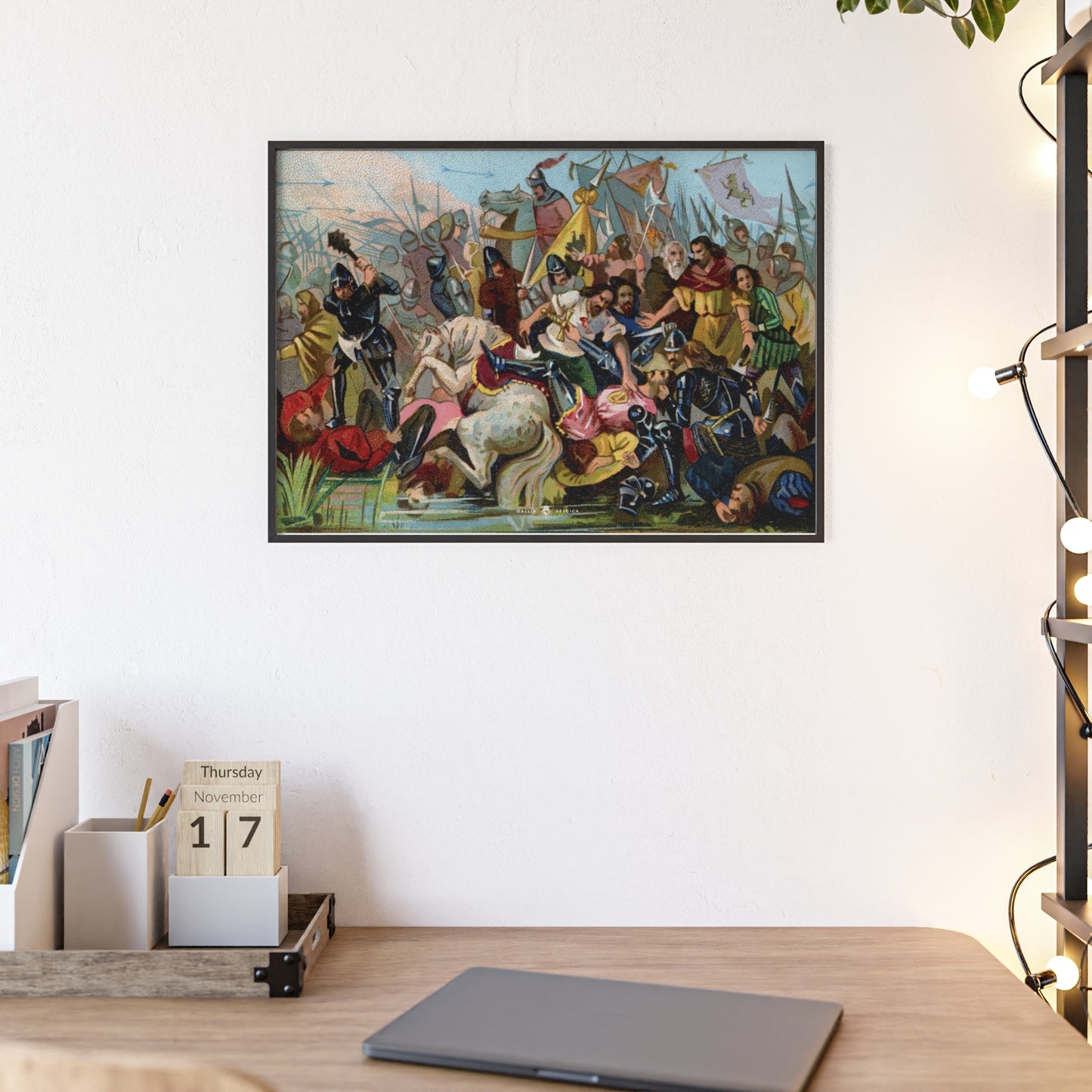 Battle of the Golden Spurs - Gallia Belgica Posters (Wooden Frame)