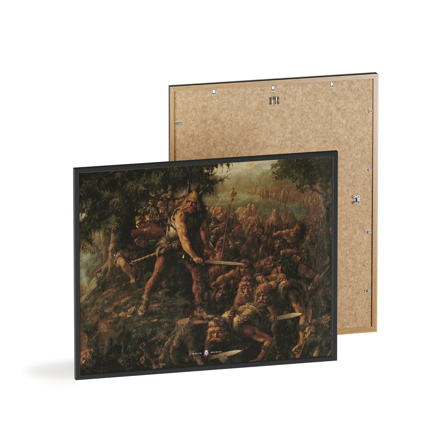 Ambiorix vs Caesar - Gallia Belgica Posters (Wooden Frame)
