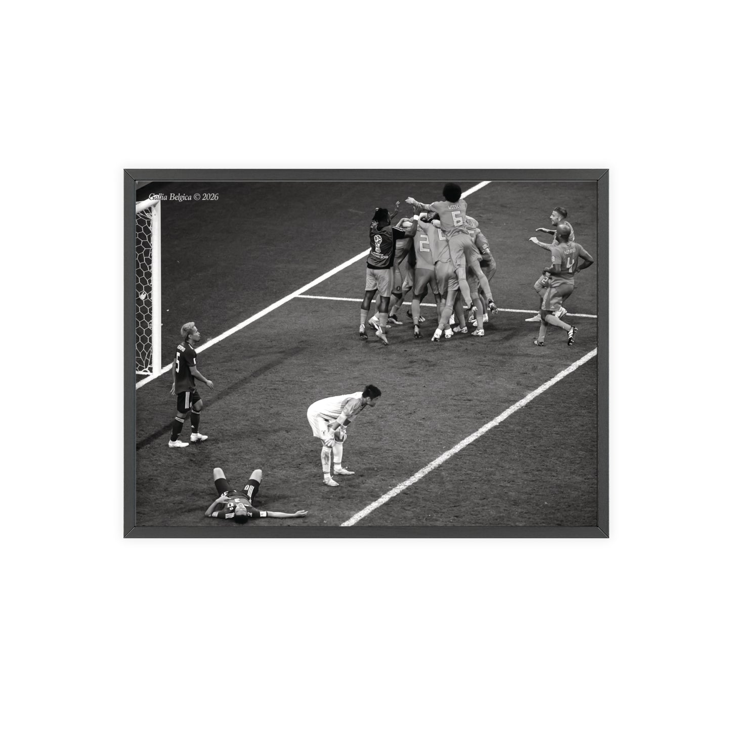 Belgium vs Japan - Gallia Belgica Posters (Wooden Frame)