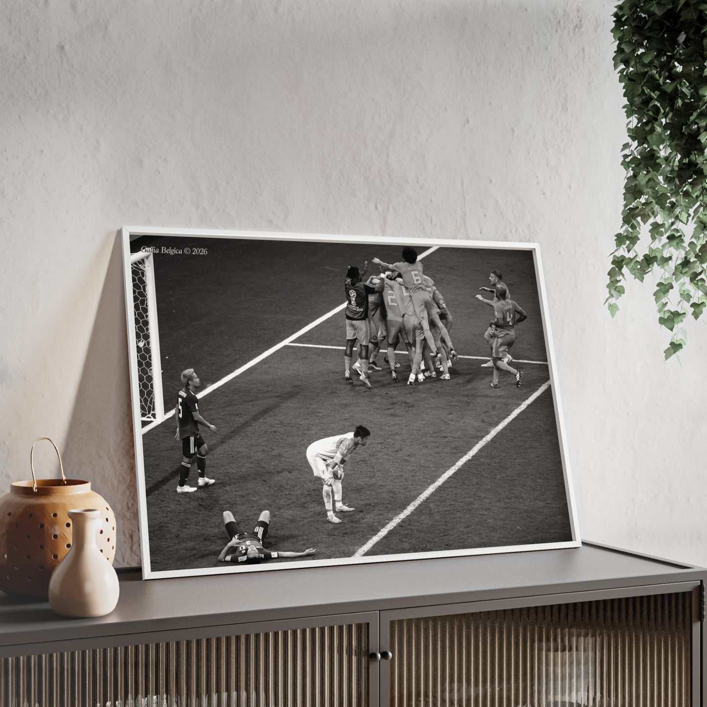 Belgium vs Japan - Gallia Belgica Posters (Wooden Frame)