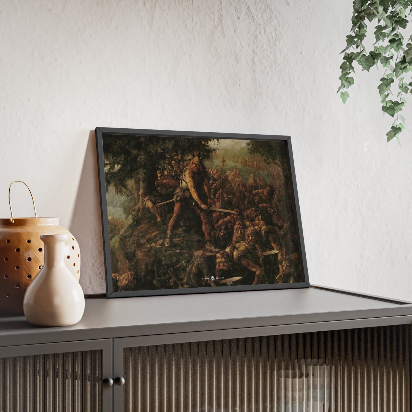 Ambiorix vs Caesar - Gallia Belgica Posters (Wooden Frame)