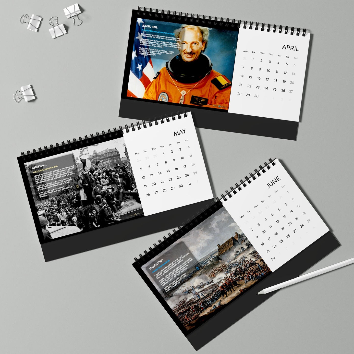 Historical Desk Calendar (2025)