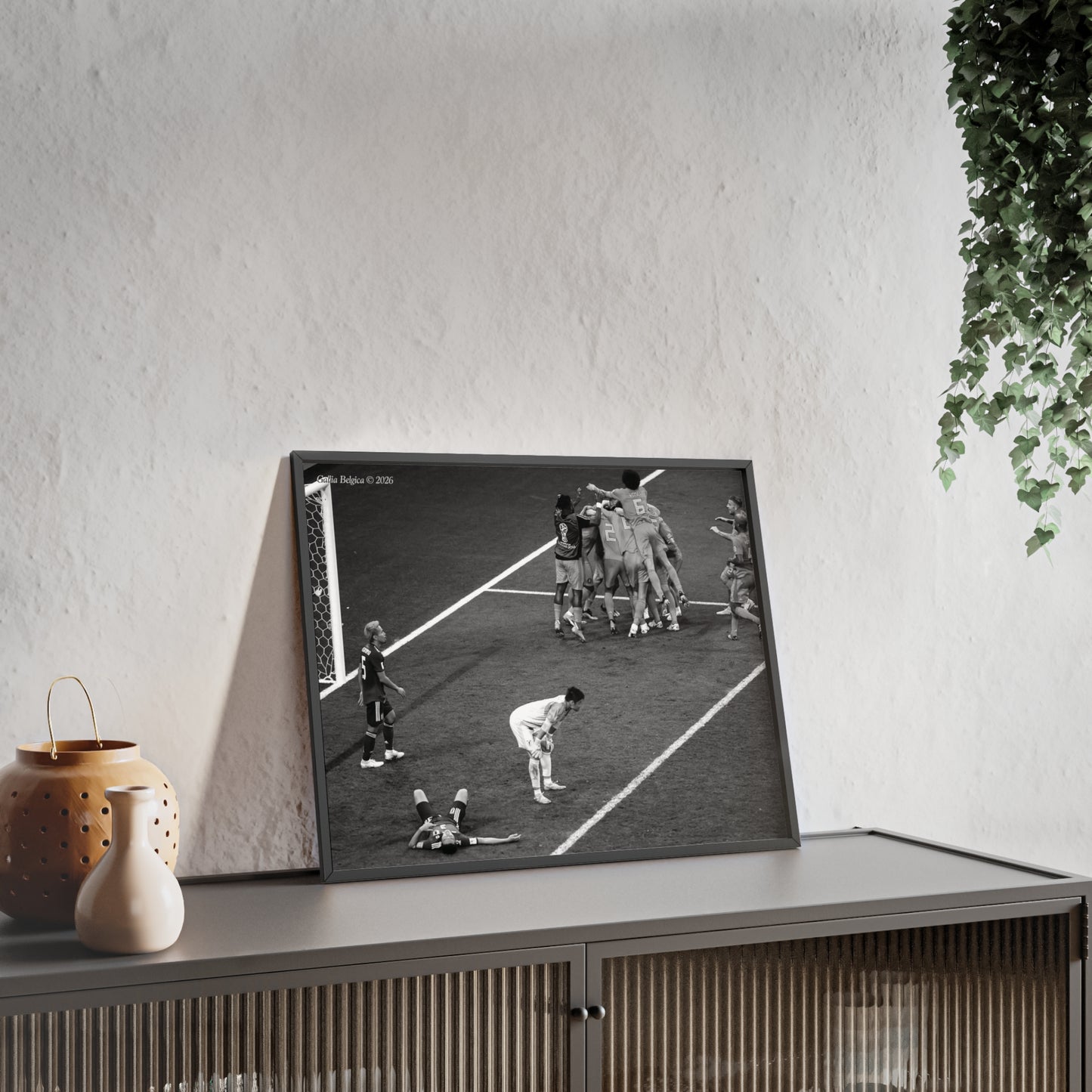 Belgium vs Japan - Gallia Belgica Posters (Wooden Frame)