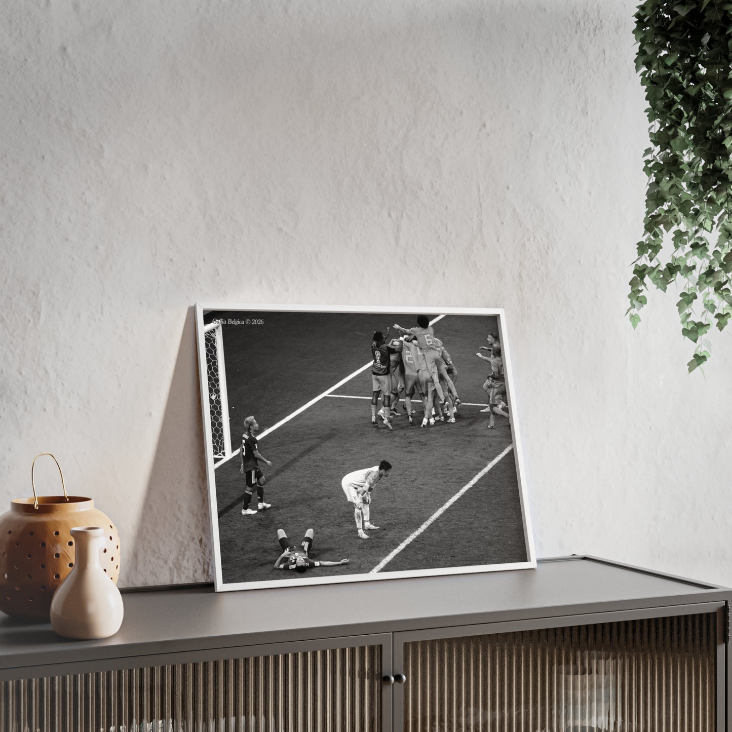 Belgium vs Japan - Gallia Belgica Posters (Wooden Frame)