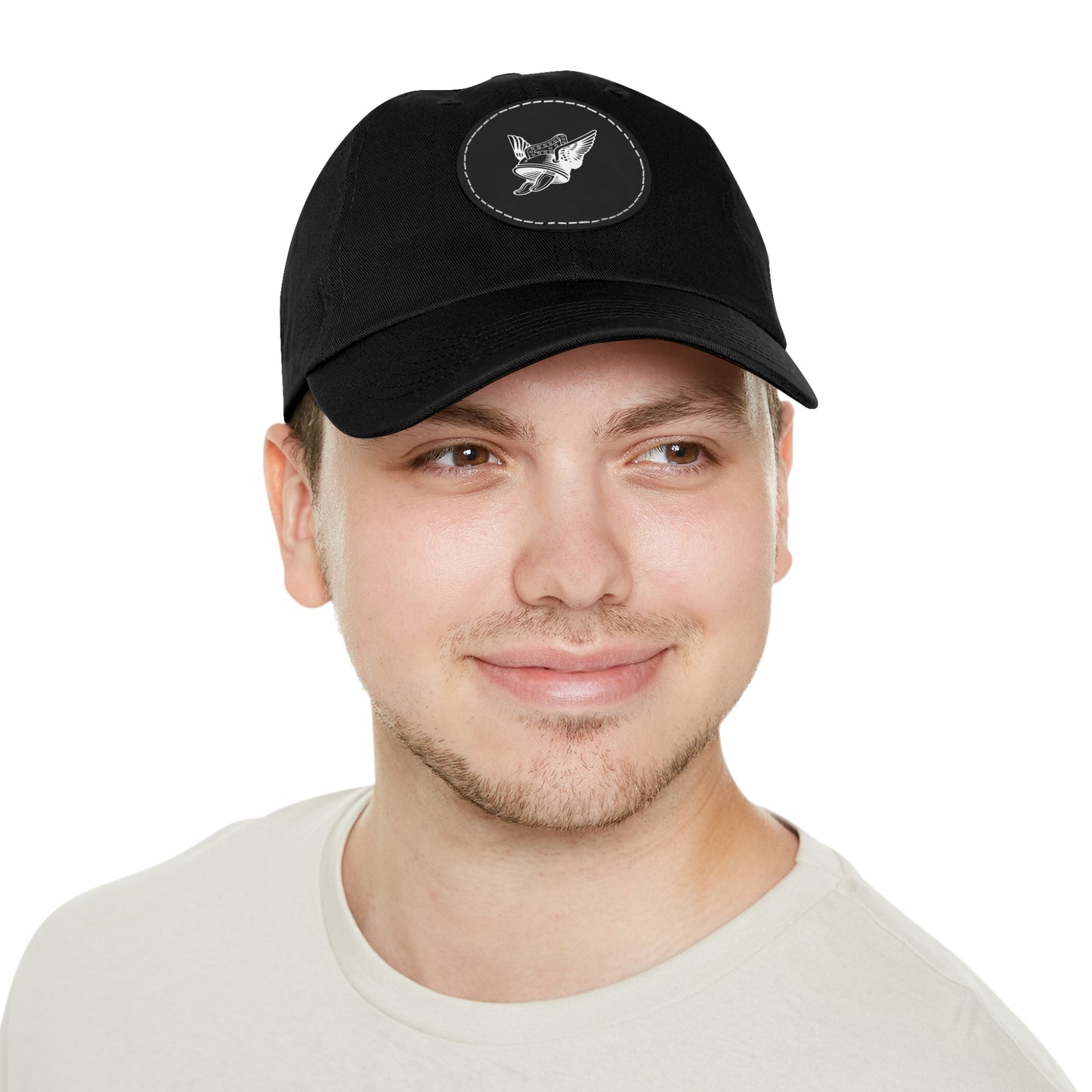 Round Leather Patch Cap - Gaulois Logo