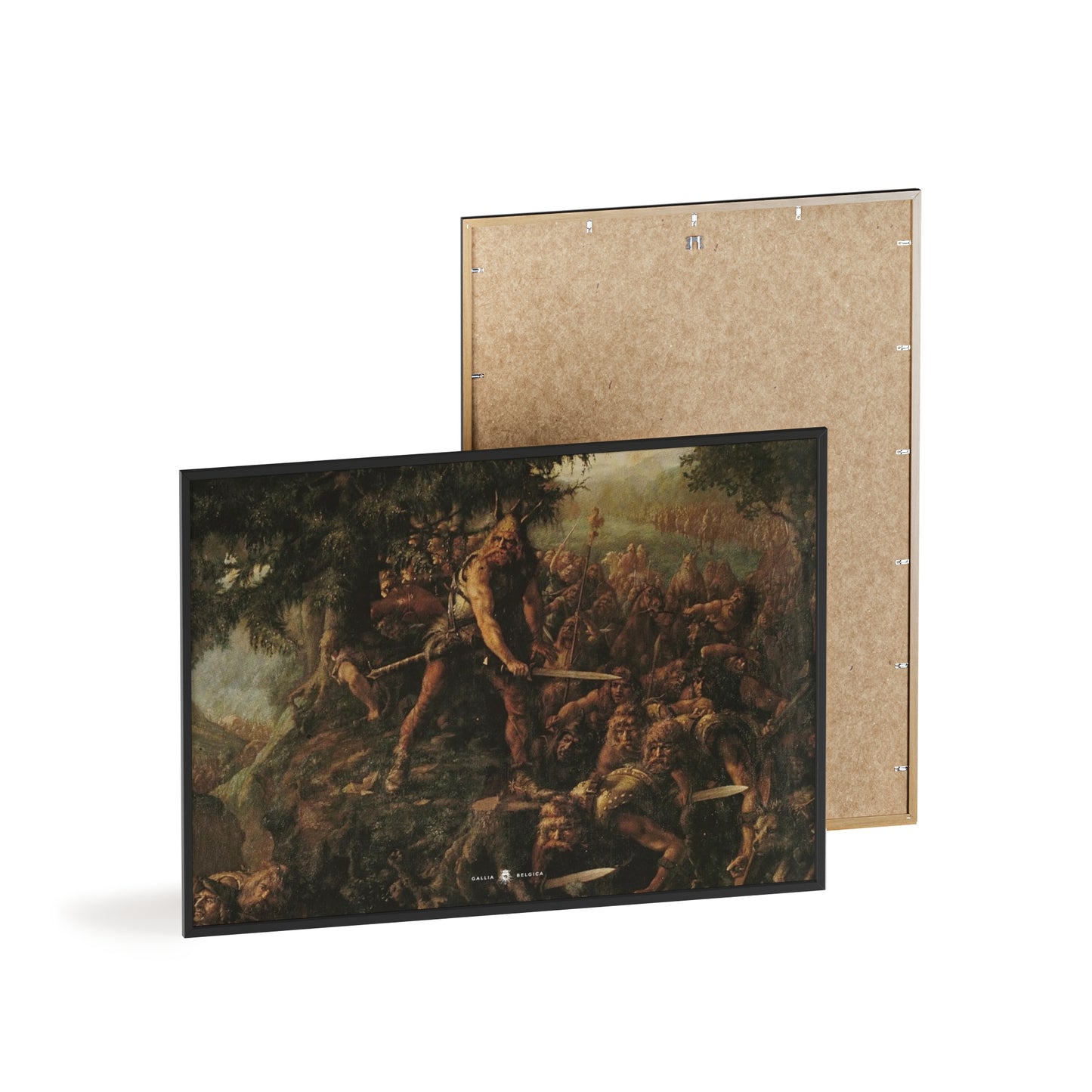 Ambiorix vs Caesar - Gallia Belgica Posters (Wooden Frame)
