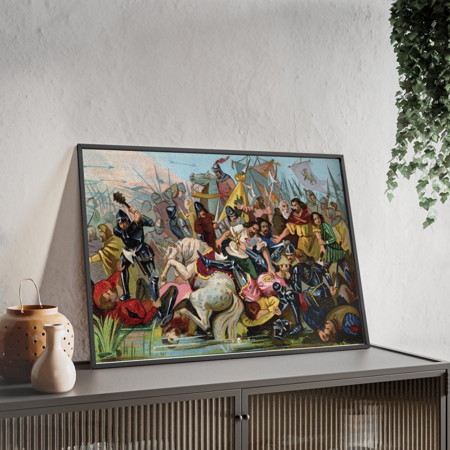 Battle of the Golden Spurs - Gallia Belgica Posters (Wooden Frame)