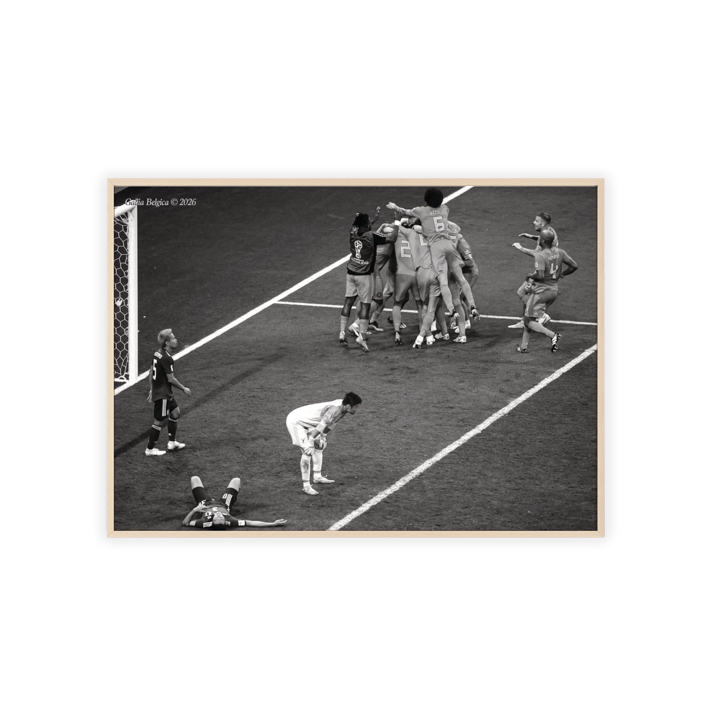 Belgium vs Japan - Gallia Belgica Posters (Wooden Frame)
