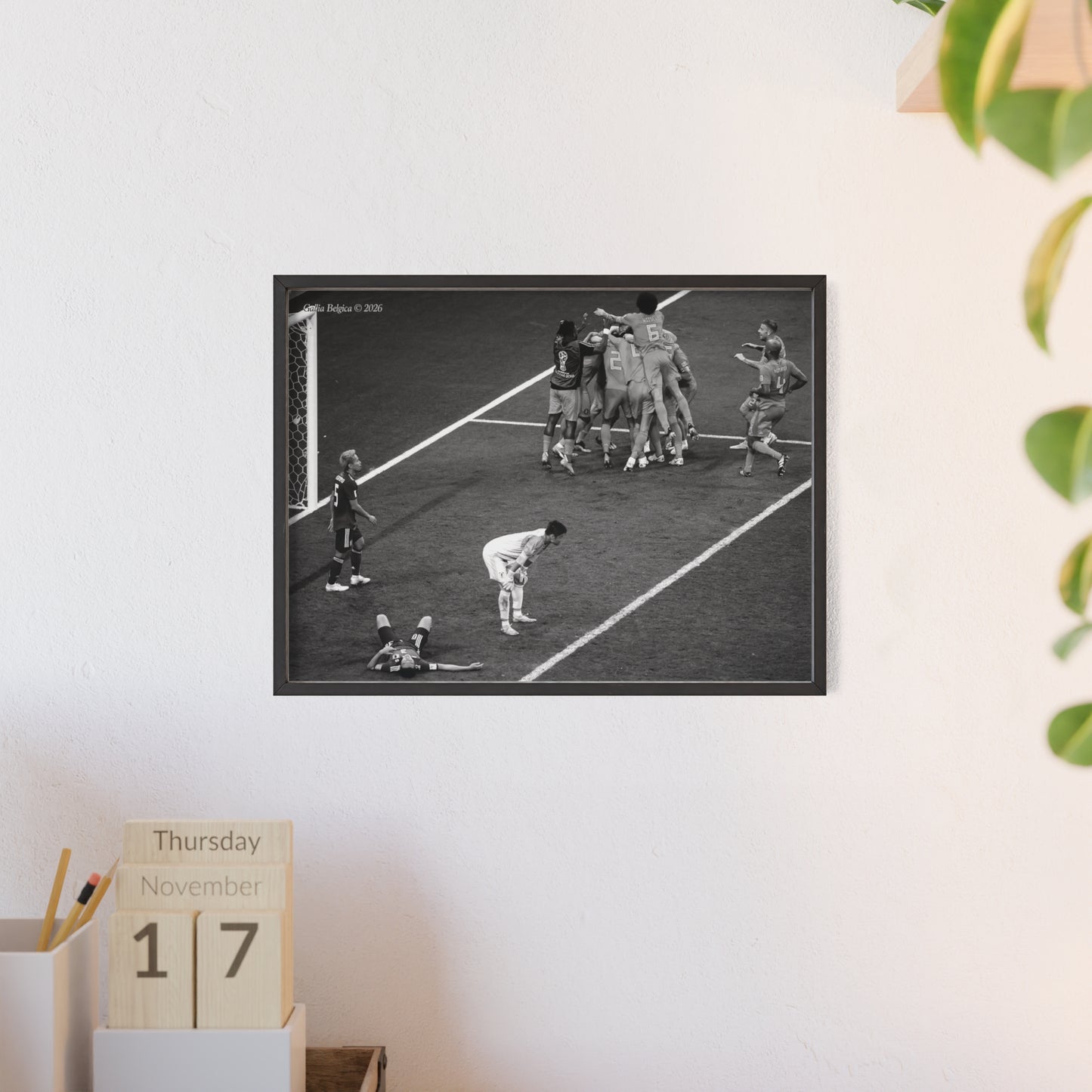Belgium vs Japan - Gallia Belgica Posters (Wooden Frame)
