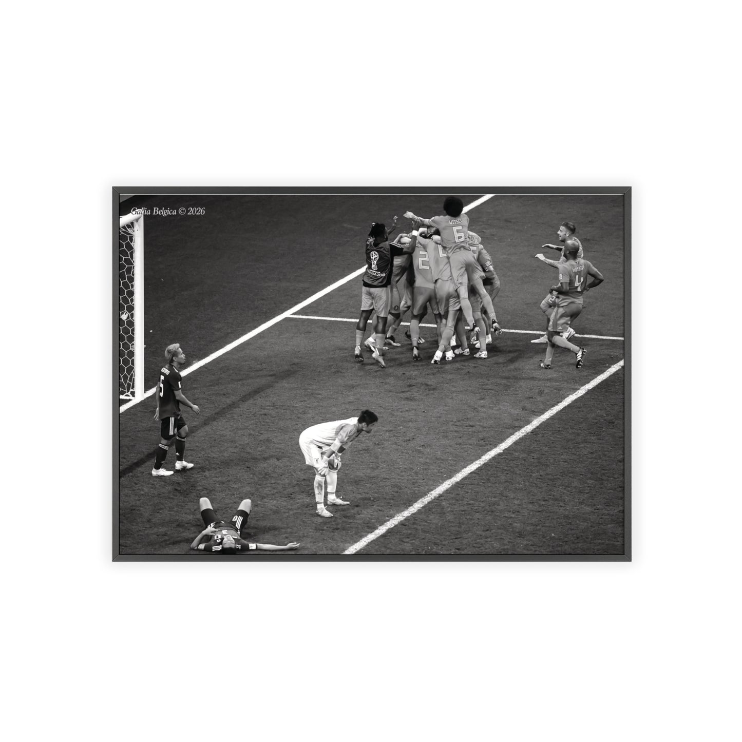 Belgium vs Japan - Gallia Belgica Posters (Wooden Frame)
