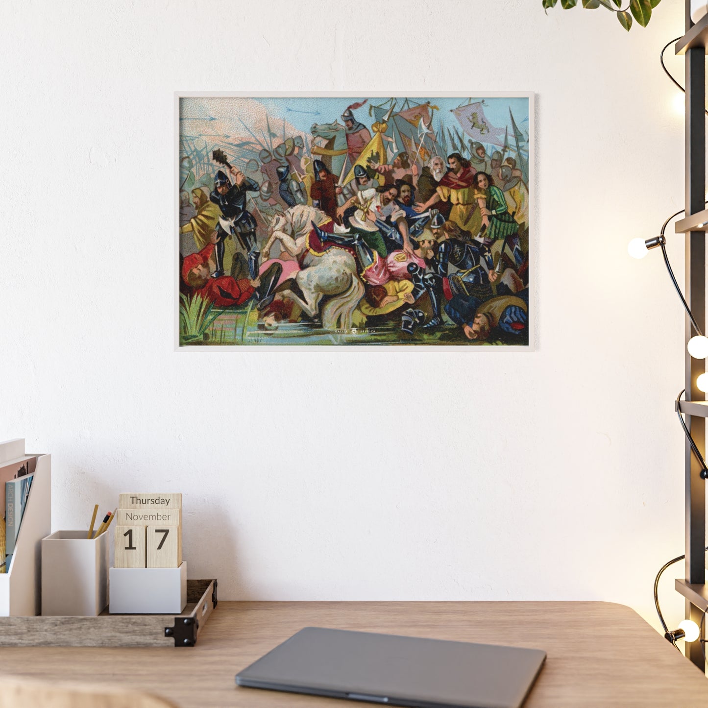 Battle of the Golden Spurs - Gallia Belgica Posters (Wooden Frame)