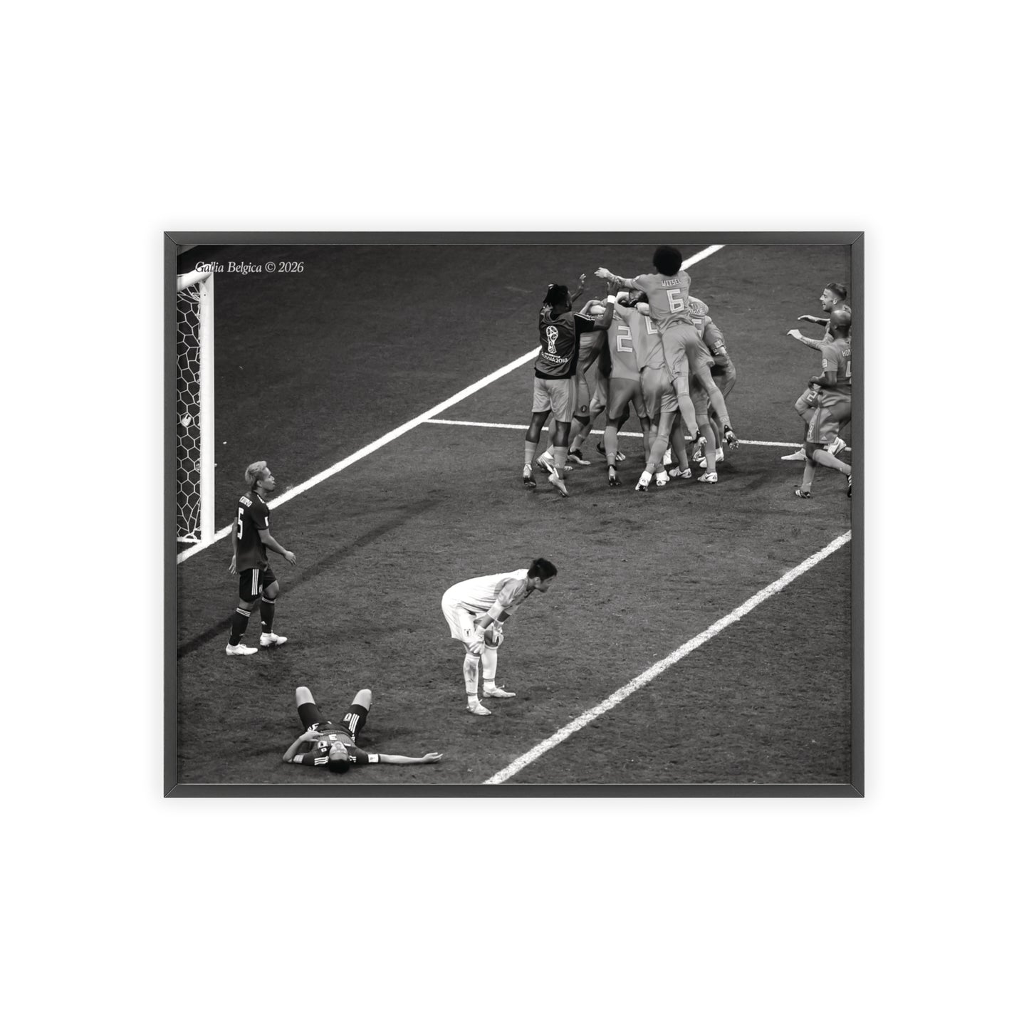 Belgium vs Japan - Gallia Belgica Posters (Wooden Frame)