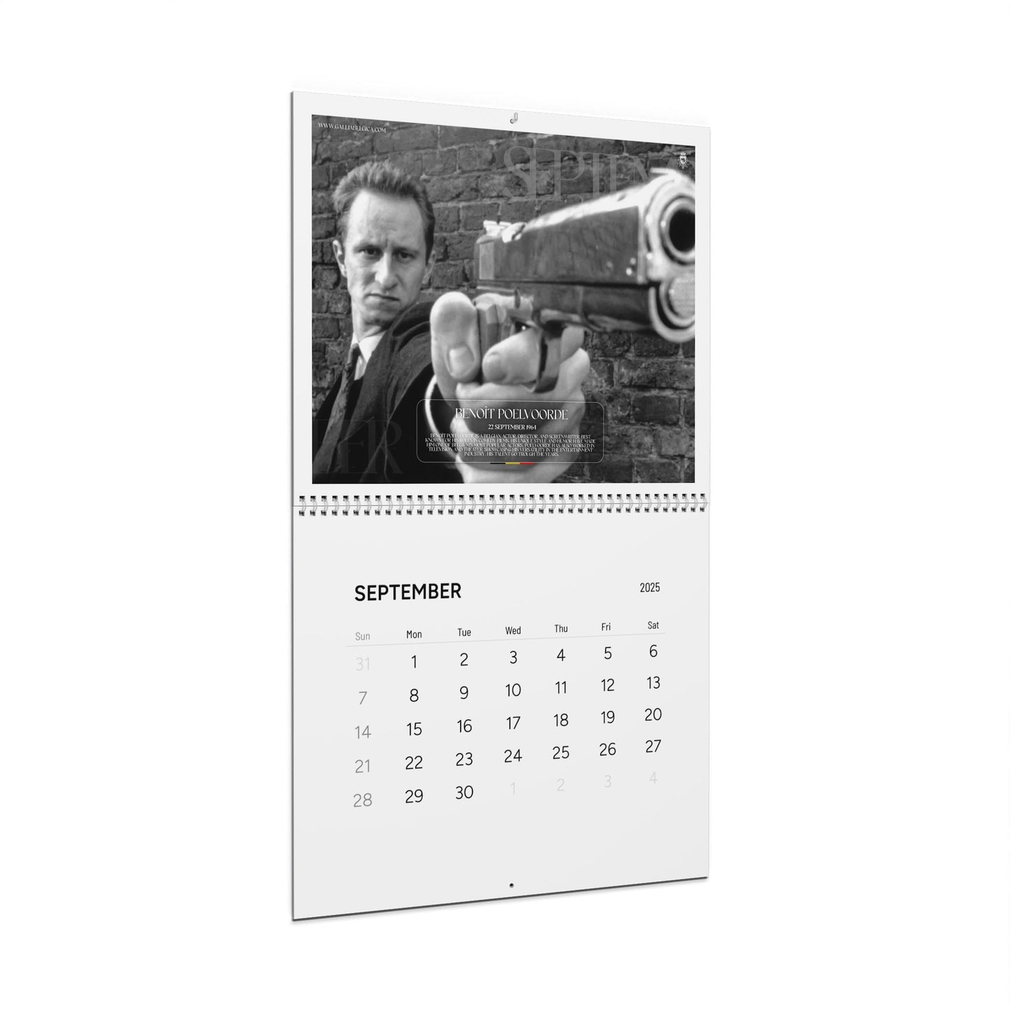 2025 Wall Calendar: 1 Month / 1 Famous Belgian