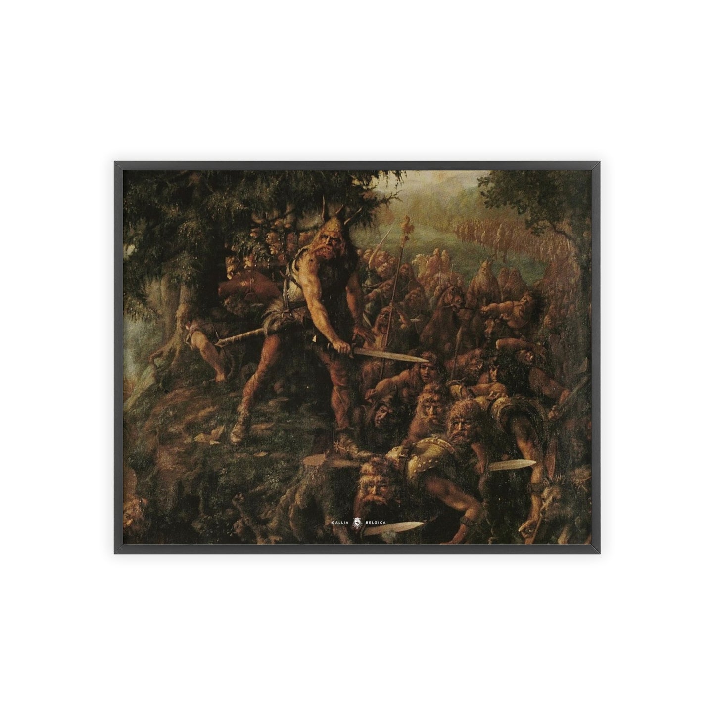 Ambiorix vs Caesar - Gallia Belgica Posters (Wooden Frame)