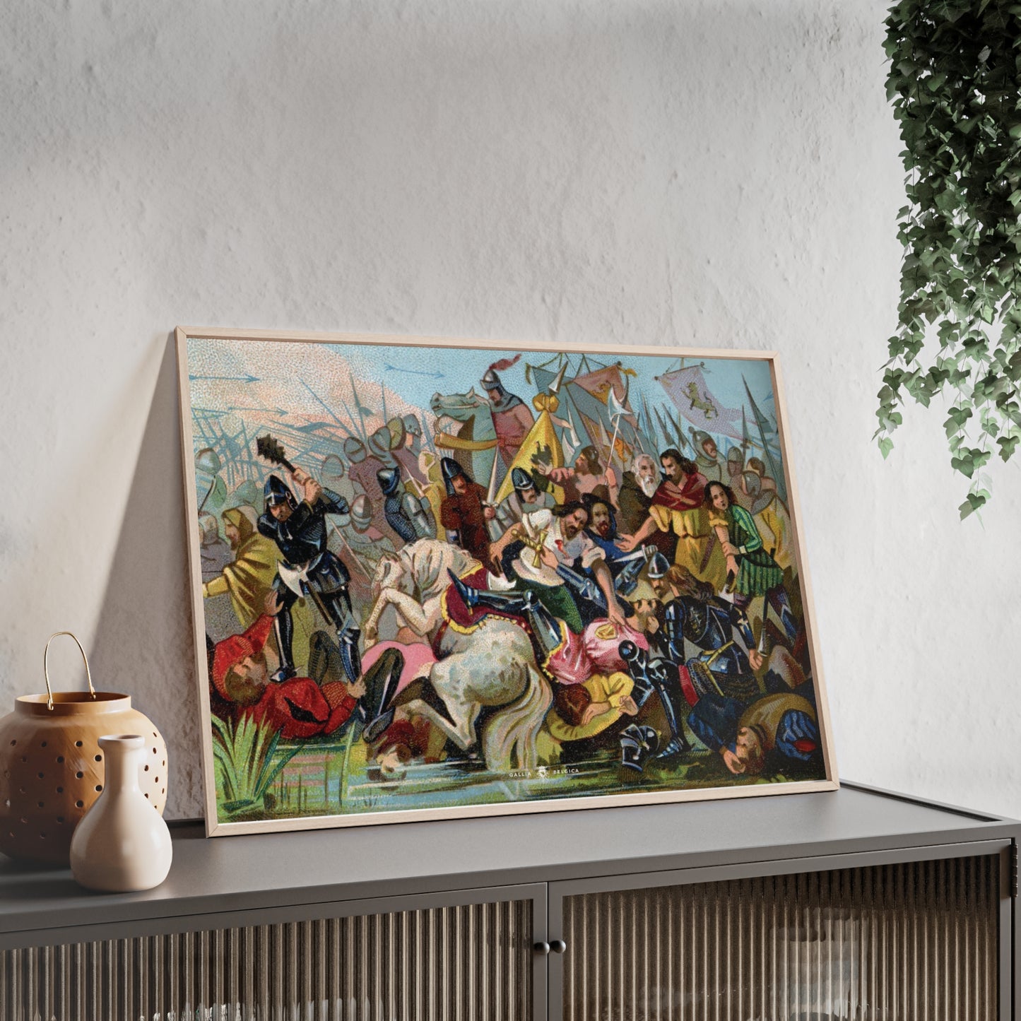 Battle of the Golden Spurs - Gallia Belgica Posters (Wooden Frame)
