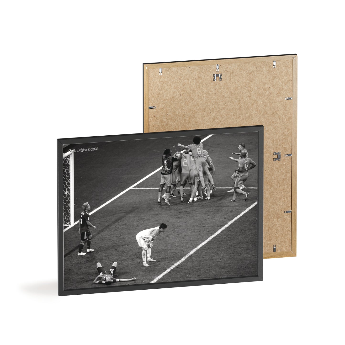 Belgium vs Japan - Gallia Belgica Posters (Wooden Frame)